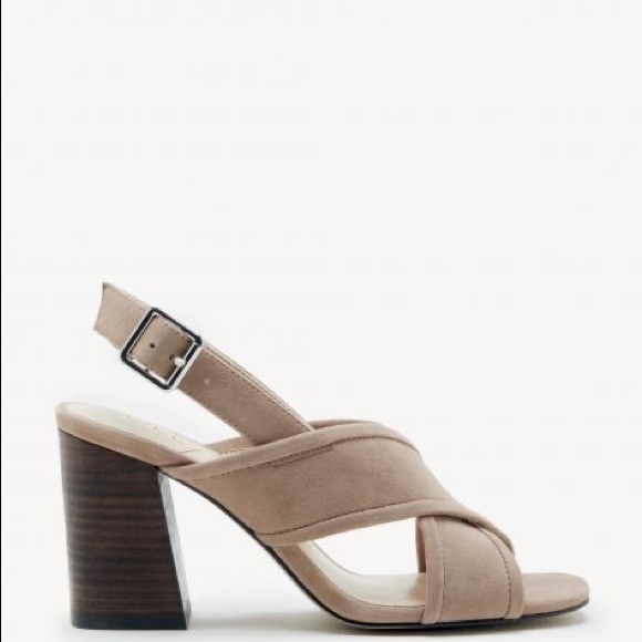 Sole Society JOREE FLARE HEEL CROSS SANDAL - Picture 1 of 5